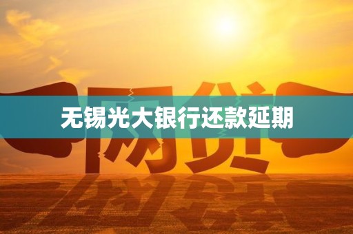 无锡光大银行还款延期