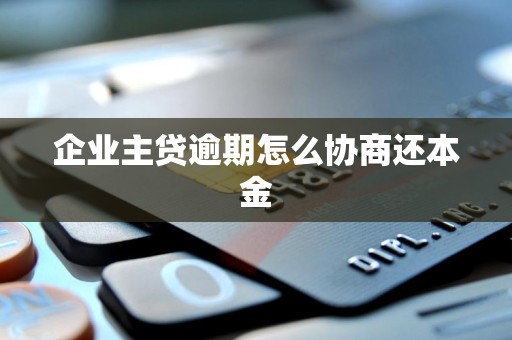 企业主贷逾期怎么协商还本金